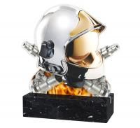 Akrylátová trofej - stříbrná helma