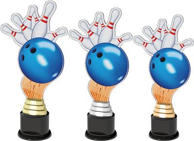 Bowlingová trofej s kuželkama
