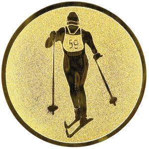 Emblém lyže, běžkař