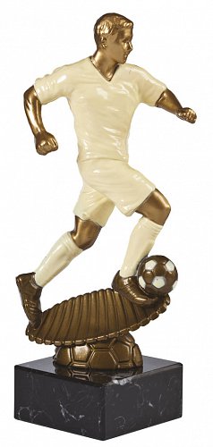 Figurka fotbalista - zlatobílý