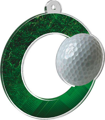 Akrylátová medaile GOLF - míček